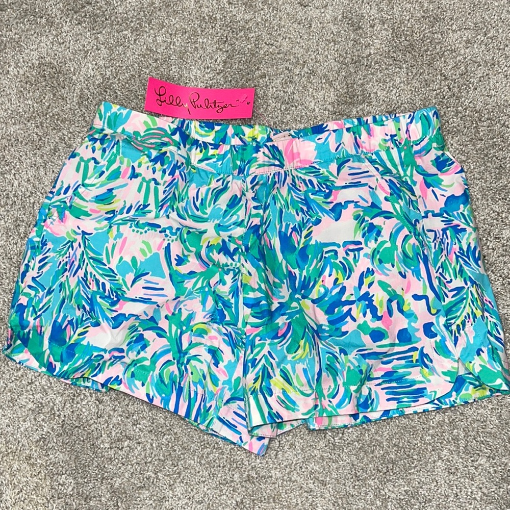 NWT Small Lilly Pulitzer Ocean View Shorts in Blue Ibiza